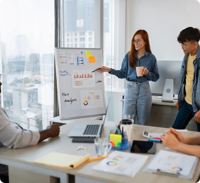 Digital marketing team at work